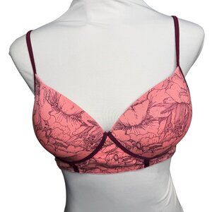 Leonisa 34b bra orange and maroon